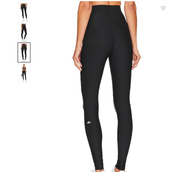 Alo Airlift High Waist Cutaway Leggings in Black - Size Small - Picture 3 of 6